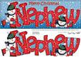 Large Dl Xmas Nephew with Snowmen Quick Card 3D Decoupage