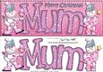 Large Dl Xmas Mum with Snowmen Quick Card 3D Decoupage
