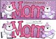 Large Dl Xmas Mom with Polar Bears Quick Card 3D Decoupage