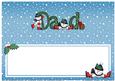 Xmas Dad with Snowmen Matching Large Dl Insert