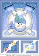 8 x 8 Xmas Oops Snowman Snowball Scalloped Corner Topper