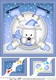 8 x 8 Xmas Oops Westie Dog Snowball Scalloped Corner Topper