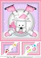 8 x 8 Xmas Oops Westie Dog Snowball Scalloped Corner Topper
