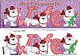 Large Dl Xmas Wife with Polar Bears Quick Card 3D Decoupage