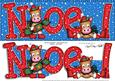 Large Dl Xmas Noel Gigi Horse Quick Card with 3D Decoupage