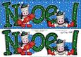 Large Dl Xmas Noel Gigi Horse Quick Card with 3D Decoupage