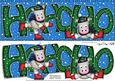 Large Dl Xmas Ho Ho Ho Gigi Horse Quick Card 3D Decoupage