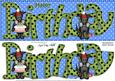 Large Dl Scottie Dog Happy Birthday Felties Quick Card