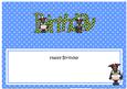 Scottie Dog Birthday Matching Large Dl Insert