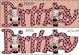 Large Dl Gigi Horse Happy Birthday Felties Quick Card