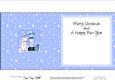Xmas Penguins N Postbox Matching Insert Square Landscape