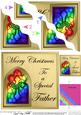 Religious Greeting Father Christmas Wavy Corner Topper