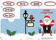 Xmas Sledging Santa Lottery Wallet Card