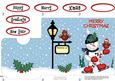 Xmas Skating Snowman Lottery Wallet Card