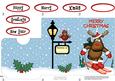 Xmas Skiing Rudolph Lottery Wallet Card