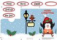 Xmas Sledging Penguin Lottery Wallet Card