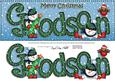 Large Dl Xmas Godson Quick Card 3D Decoupage