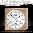 8x8 Retirement Clock Kit with Scalloped Corners