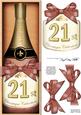 Large Dl 21st Champers in a Box Quick Card 3D Decoupage