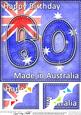 8 x 8 Flying the Flag Aus 60th Birthday Scalloped Topper