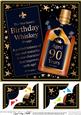 8 x 8 90th Birthday Whisky Scalloped Corner Topper