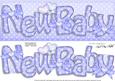 Large Dl New Baby Felties Quick Card N 3D Decoupage