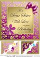 8x8 Floral Elegance Daughter in Law Birthday Scallop Corner