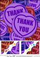 8 x 8 Thank You Sweet Heart Scalloped Corner Topper