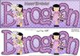 Girlz Birthday Brogan Large Dl Quick Card 3D Decoupage