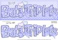 Large Dl New Baby Triplets Felties Card & 3D Decoupage