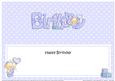 Birthday Teddy Large Dl Matching Large Dl Insert