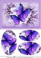 A5 Butterflies N Flowers Oval Pyramage Topper