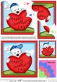 Westie Dog's Mothers Day Heart Shell Edged Corner Side St