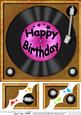 8 x 8 Happy Birthday Record Scalloped corner Topper