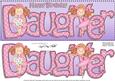 Ballerina Birthday Daughter Large Dl Quick Card 3D Decoupae
