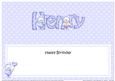 Birthday Henry Large Dl Matching Large Dl Insert