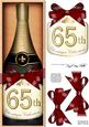 Large Dl 65th Champers in a Box Quick Card 3D Decoupage