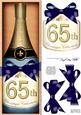 Large Dl 65th Champers in a Box Quick Card 3D Decoupage