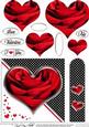 Romantic Rose Heart Quick Card with Heart Shaped Pyramage