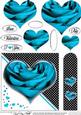 Romantic Rose Heart Quick Card with Heart Shaped Pyramage