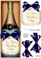 Large Dl Wedding Champers in a Box Quick Card 3D Decoupage