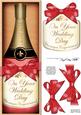 Large Dl Wedding Champers in a Box Quick Card 3D Decoupage