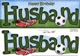 Birthday Husband Football Large Dl Card N 3D Decoupage