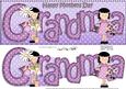 Girlz Mothers Day Grandma Large Dl Quick Card 3D Decoupage