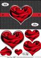 Romantic Roses Quick Card with Heart Shaped Pyramage