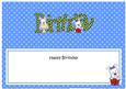 Westie Dog's Bithday Matching Large Dl Insert