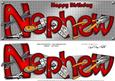 Large Dl Birthday Nephew Butterflies Card & 3D Decoupage