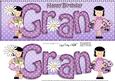 Girlz Birthday Gran Large Dl Quick Card 3D Decoupage