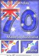 8 x 8 Flying the Flag Aus 70th Birthday Scalloped Topper