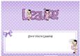 Sorry You're Leaving Girlz Large Dl Matching Insert